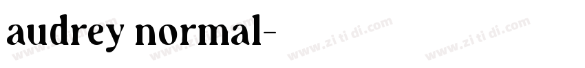 audrey normal字体转换